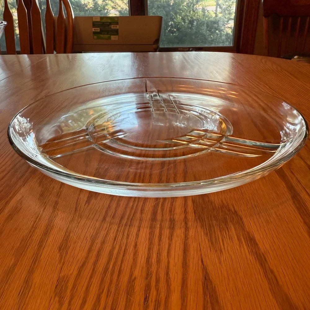 Vintage Luminarc USA Clear Glass Serving Platter
